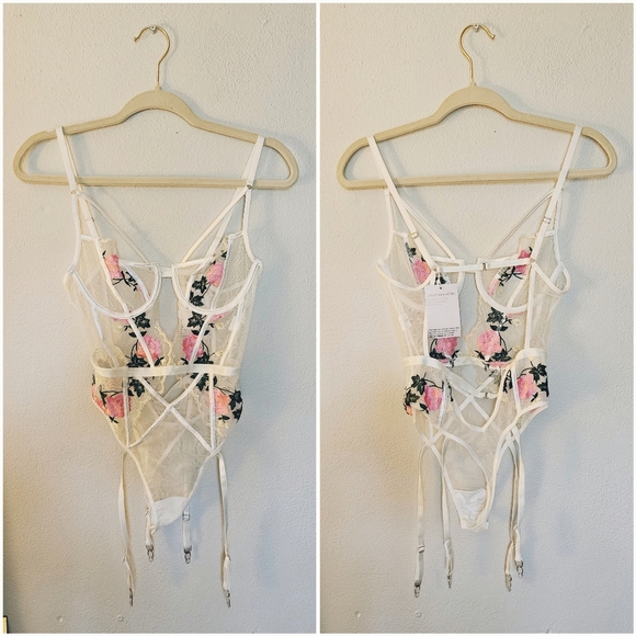 PRIMROSE: Moxy Intimates Floral Corset Bodysuit - Picture 2 of 5